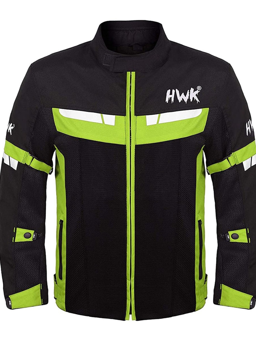 HWK Mesh Black & Lime Green Motorcycle Jacket- Men’s Size Medium